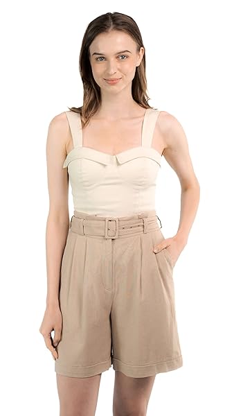 SIDE SLIT ADJUSTABLE SHORTS BEIGE Mサイズ Shorts Ramu - beige | ESOTIQ